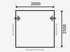 Dometic Rally Air Tour 260 S Voortent -Buiten Kamperen kampa dometic plattegrond rally 260 2021 ecommerce 1