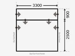Dometic Rally Air Tour 330 Drive-Away Campertent -Buiten Kamperen kampa dometic plattegrond rally 330 drive away 2021 ecommerce 1