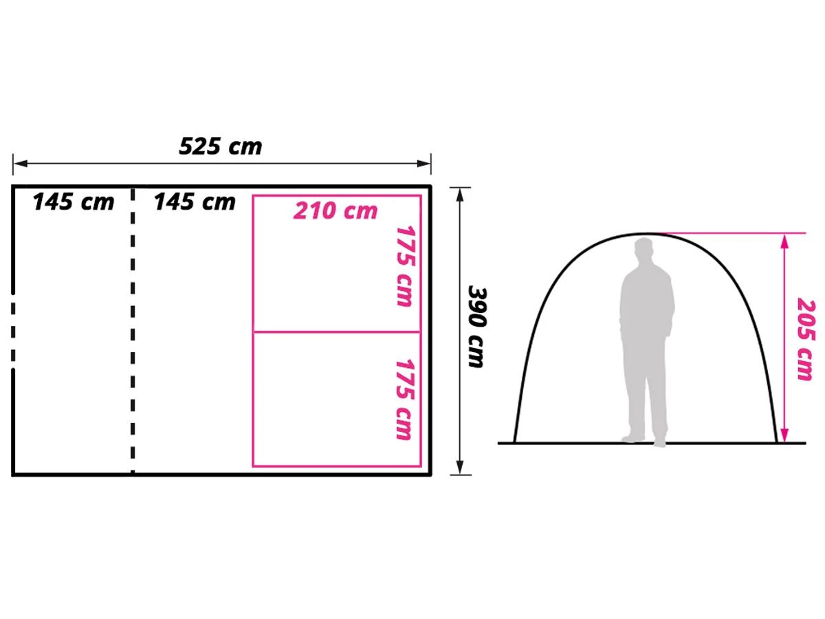 Obelink Lugano 6 Plus Tunneltent 10 Obelink Lugano 6 Plus Tunneltent - Afbeelding 8
