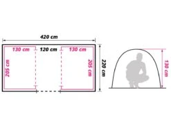 Tweedekans Obelink Napels 4 TC Tunneltent -Buiten Kamperen obelink napels 4 tc floor plan ecommerce acf1 1