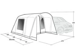 Outwell Talladega Air Opblaasbare Bustent -Buiten Kamperen outwell talladega floorplan ecommerce