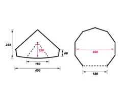 Obelink Sahara 400 Deluxe Bell Tent -Buiten Kamperen sahara 400 plattegrond ecommerce 0787 5