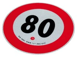 Merkloos 80 Km/h Markeringsticker